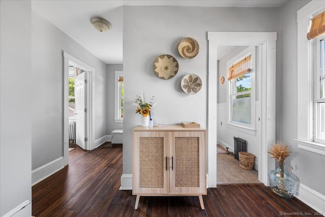 76 Geer Ave, Norwich, CT 06360 - entrance foyer with wood finished floors, radiator heating unit, and baseboards