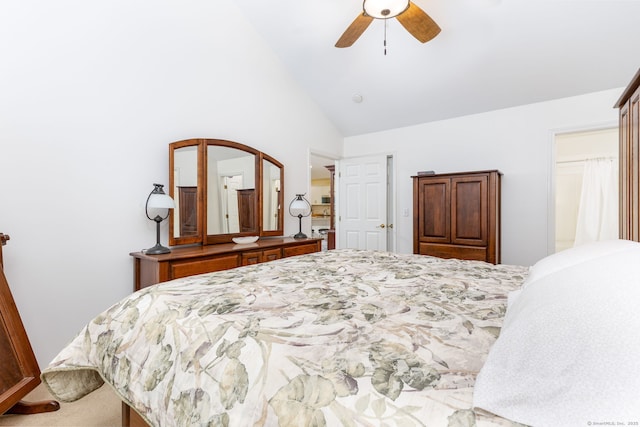 17 Saint George Pl Unit 17, Newtown, CT 06482 - carpeted bedroom featuring high vaulted ceiling and ceiling fan