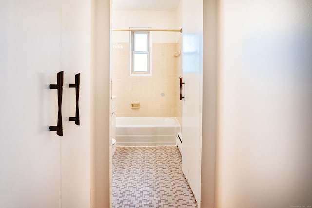 70 Grove Hill St Apt 3R, New Britain, CT 06052 - bathroom featuring tile patterned floors, toilet, and shower / tub combination