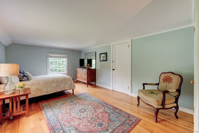 96 Middle Haddam Rd, East Hampton, CT 06456 - bedroom with wood finished floors, crown molding, lofted ceiling, and baseboards