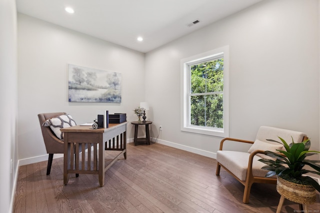 6 Turnpike Rd, Somers, CT 06071 - home office featuring wood finished floors, baseboards, and recessed lighting