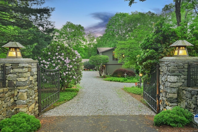 25 Ketcham Rd, Ridgefield, CT 06877 - view of gate at dusk