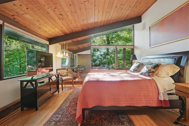 25 Ketcham Rd, Ridgefield, CT 06877 - bedroom with multiple windows, wood finished floors, and wooden ceiling