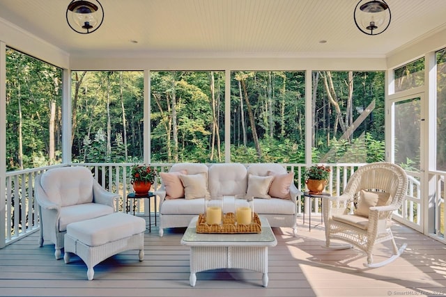 200 Sharon Mountain Rd, Sharon, CT 06069 - sunroom / solarium featuring an outdoor living space and healthy amount of natural light