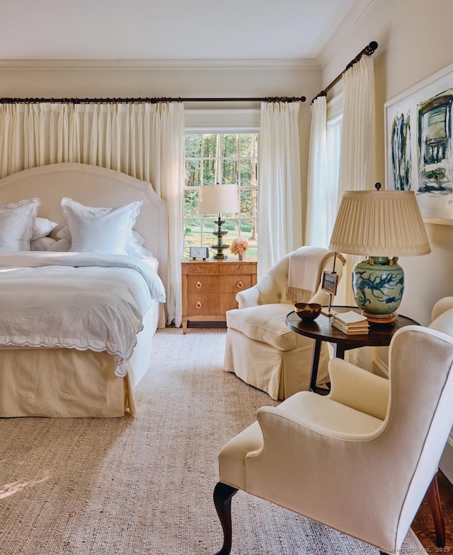 200 Sharon Mountain Rd, Sharon, CT 06069 - bedroom with ornamental molding and carpet floors