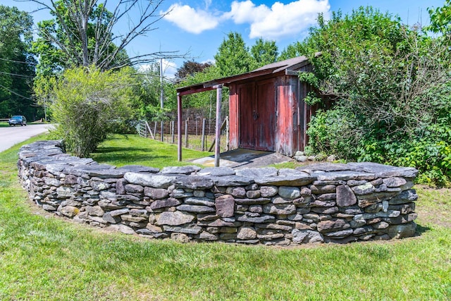 156 Ballamahack Rd, Windham, CT 06280 - view of yard featuring a shed