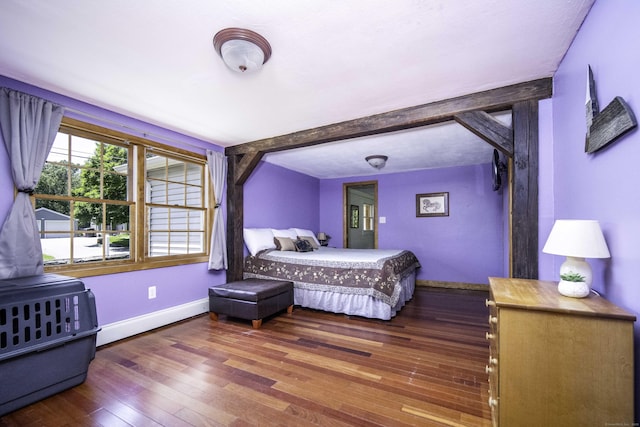 156 Ballamahack Rd, Windham, CT 06280 - bedroom with a baseboard radiator and wood-type flooring