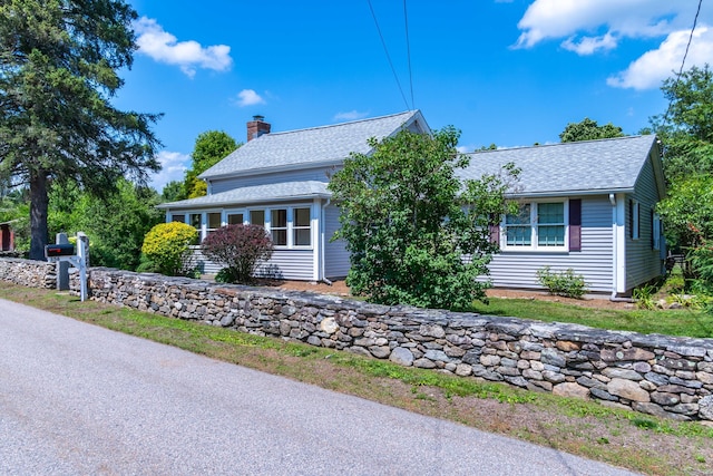 156 Ballamahack Rd, Windham, CT 06280 - view of front of home with a chimney and roof with shingles