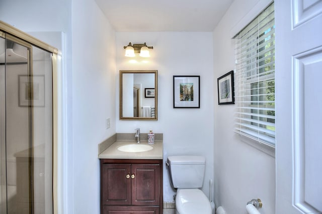 85 Oakridge Rd, Trumbull, CT 06611 - bathroom with a stall shower, toilet, and vanity