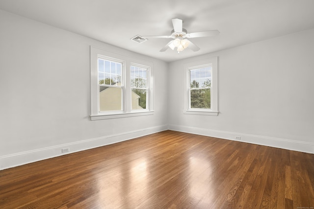 10 Paddock Pl, Milford, CT 06461 - unfurnished room with baseboards, wood finished floors, and ceiling fan
