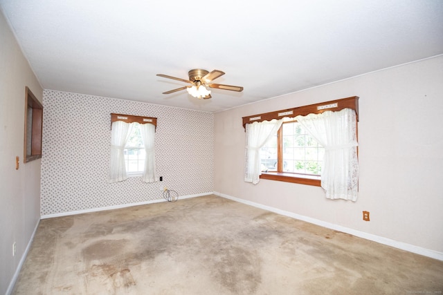 7 Cheryl Ave, Wallingford, CT 06492 - empty room featuring a ceiling fan, baseboards, and carpet flooring
