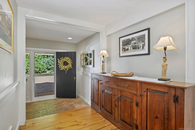 11 Ledgewood Rd, Redding, CT 06896 - foyer entrance with light wood-style floors and recessed lighting
