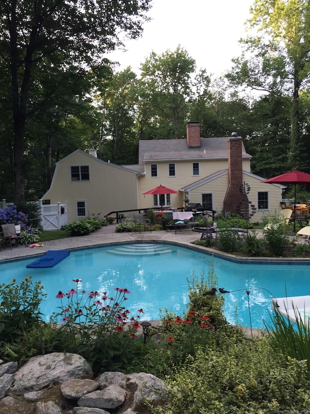11 Ledgewood Rd, Redding, CT 06896 - outdoor pool with view of wooded area