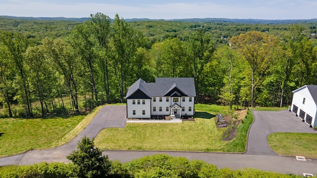26 Hunting Ridge Rd, Brookfield, CT 06804 - view from above of property with a heavily wooded area