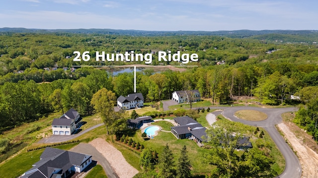 26 Hunting Ridge Rd, Brookfield, CT 06804 - aerial view of a forest and a pool