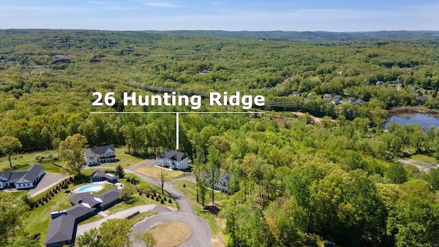 26 Hunting Ridge Rd, Brookfield, CT 06804 - aerial overview of property's location featuring a forest and property parcel outlined
