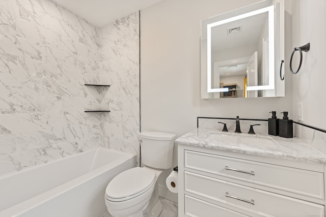 26 Hunting Ridge Rd, Brookfield, CT 06804 - bathroom with vanity, toilet, and bathing tub / shower combination