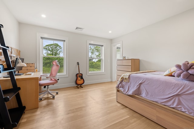 26 Hunting Ridge Rd, Brookfield, CT 06804 - bedroom with light wood-style flooring, recessed lighting, an office area, and baseboards