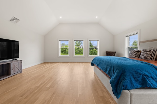 26 Hunting Ridge Rd, Brookfield, CT 06804 - bedroom featuring light wood-style flooring, vaulted ceiling, and baseboards