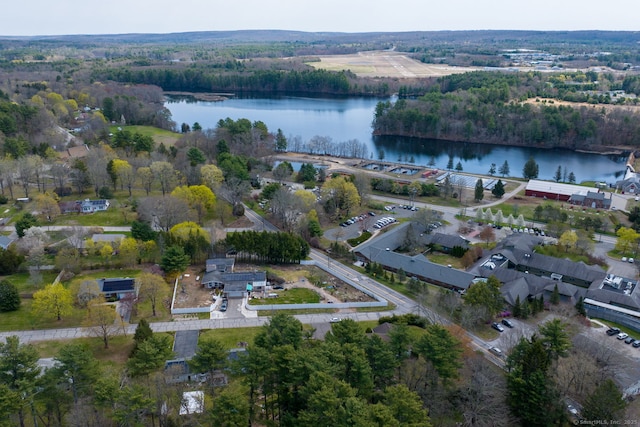 3 Clear View Dr, Mansfield, CT 06250 - aerial view of property's location with a large body of water and a heavily wooded area