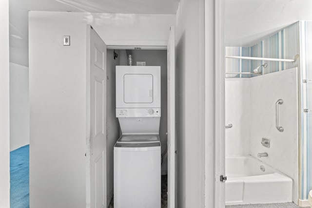 50 Aiken St Apt 465, Norwalk, CT 06851 - laundry room with stacked washer / drying machine