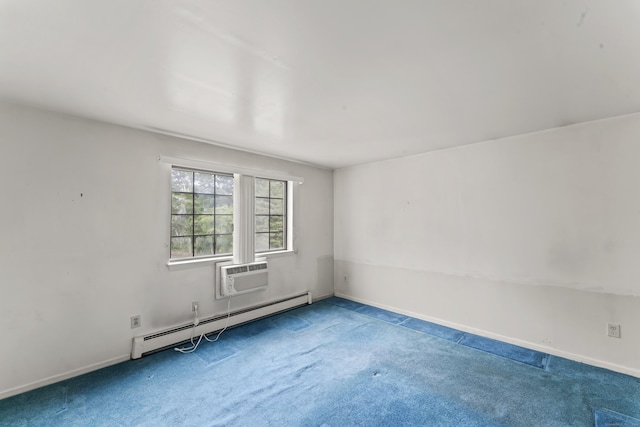 50 Aiken St Apt 465, Norwalk, CT 06851 - carpeted empty room with baseboard heating, a wall unit AC, and baseboards