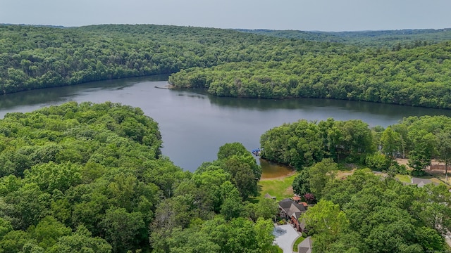 218 Kuhne Rd, Southbury, CT 06488 - aerial view of a heavily wooded area and a nearby body of water