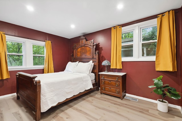 35 Old Acres Rd, East Haddam, CT 06469 - bedroom featuring light wood-type flooring, baseboards, multiple windows, and recessed lighting