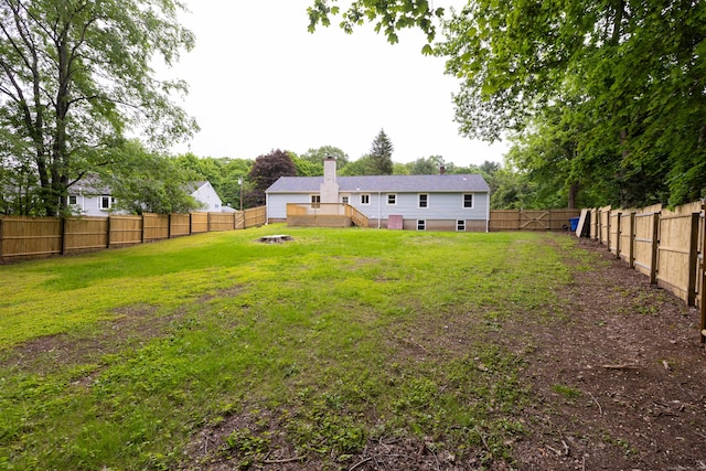 38 Dinwoodie Dr, North Branford, CT 06471 - view of yard featuring a fire pit