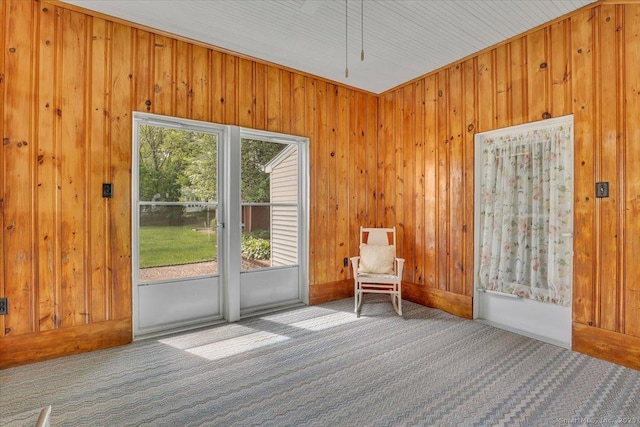166 Mine Rd, Bristol, CT 06010 - unfurnished room with carpet and wooden walls