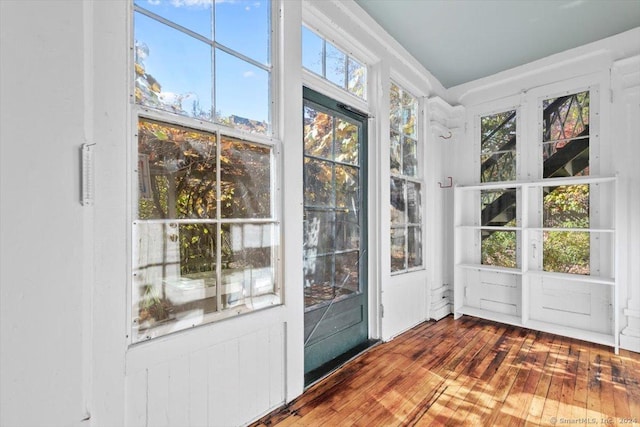 8 Academy St, New Haven, CT 06511 - unfurnished sunroom with wood finished floors