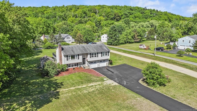 96 Flanders River Rd, Coventry, CT 06238 - aerial view of property and surrounding area with a forest