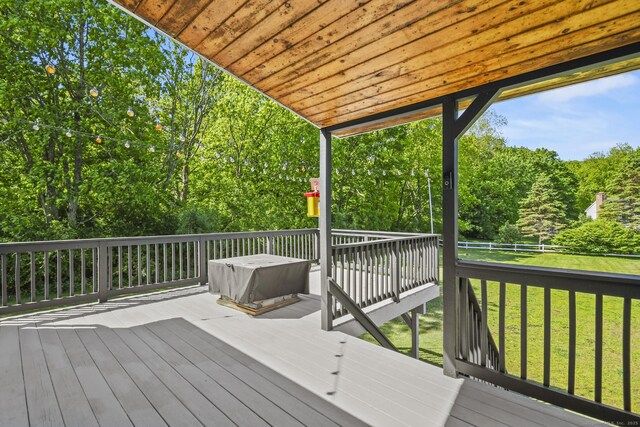96 Flanders River Rd, Coventry, CT 06238 - view of wooden deck