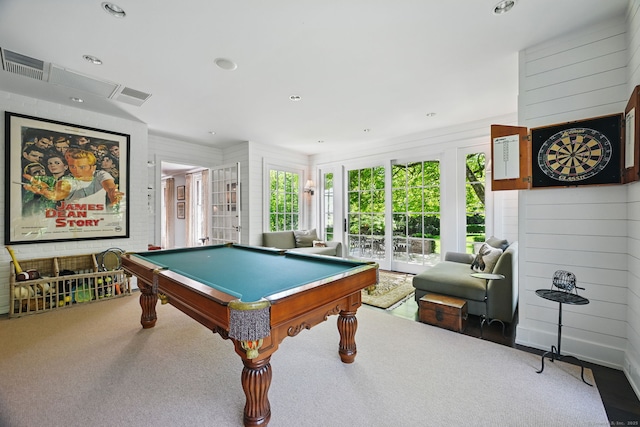 276 Greenley Rd, New Canaan, CT 06840 - playroom featuring billiards table and recessed lighting