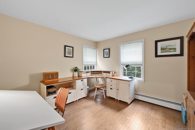 6 Cedar Cir, Newtown, CT 06470 - office space featuring baseboard heating, healthy amount of natural light, and light wood-style flooring