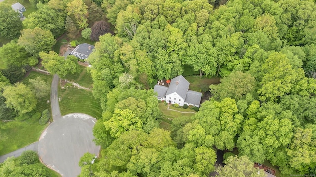 6 Cedar Cir, Newtown, CT 06470 - aerial view of property's location featuring a heavily wooded area