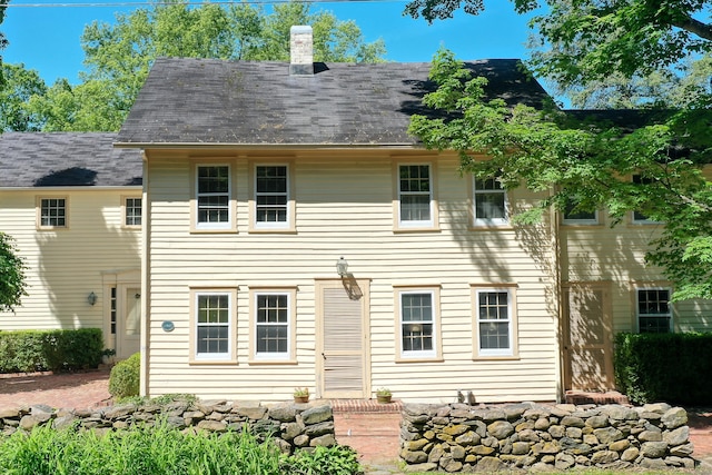 708 Ponus Rdg, New Canaan, CT 06840 - view of front of home with a chimney