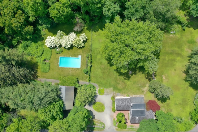 708 Ponus Rdg, New Canaan, CT 06840 - view from above of property with a pool area