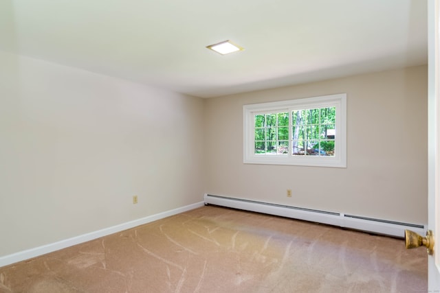 4 Leopard Dr, Newtown, CT 06482 - carpeted empty room with a baseboard heating unit and baseboards