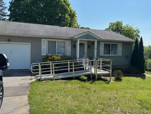 78 Pleasant View Rd, Thomaston, CT 06787 - view of front of house featuring a front yard and an attached garage