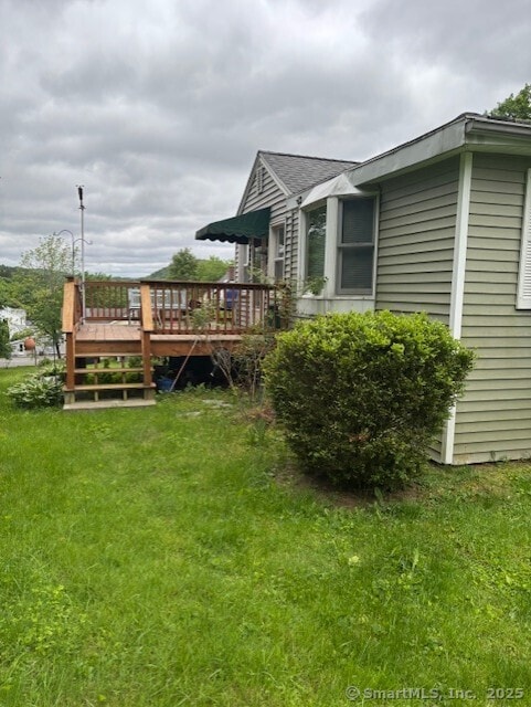 78 Pleasant View Rd, Thomaston, CT 06787 - view of side of property featuring a deck and a lawn
