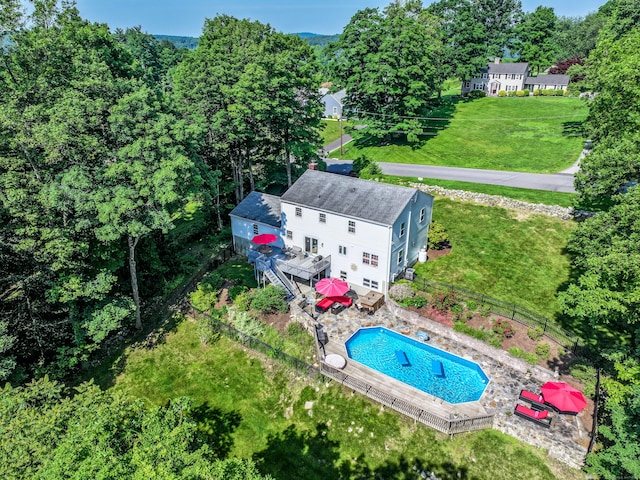 7 Broadview Rd, Brookfield, CT 06804 - aerial view of property and surrounding area with a pool
