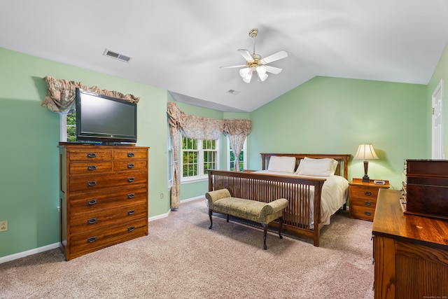 55 Oak Ridge Ln, Milford, CT 06461 - bedroom with lofted ceiling, carpet flooring, a ceiling fan, and baseboards