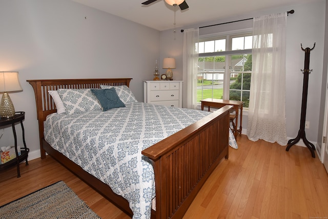 63 Hudson Ln Unit 63, Windsor, CT 06095 - bedroom with light wood finished floors, baseboards, and ceiling fan