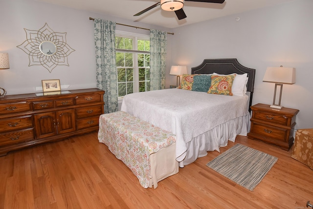 63 Hudson Ln Unit 63, Windsor, CT 06095 - bedroom featuring light wood-style flooring and ceiling fan