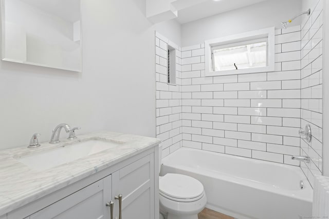 184 Merritt St, Bridgeport, CT 06606 - full bath featuring toilet, vanity, and shower / bath combination
