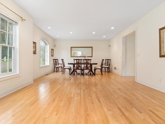 9 Autumn Leaves Rd, Wallingford, CT 06492 - dining area featuring light wood-style floors and recessed lighting