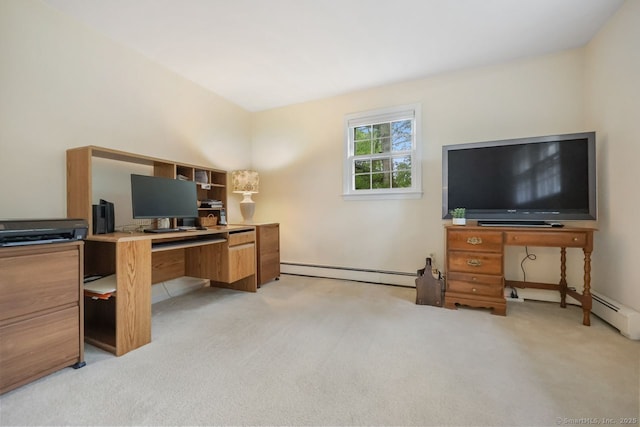 33 Raven Rd, Trumbull, CT 06611 - office featuring a baseboard radiator and light colored carpet