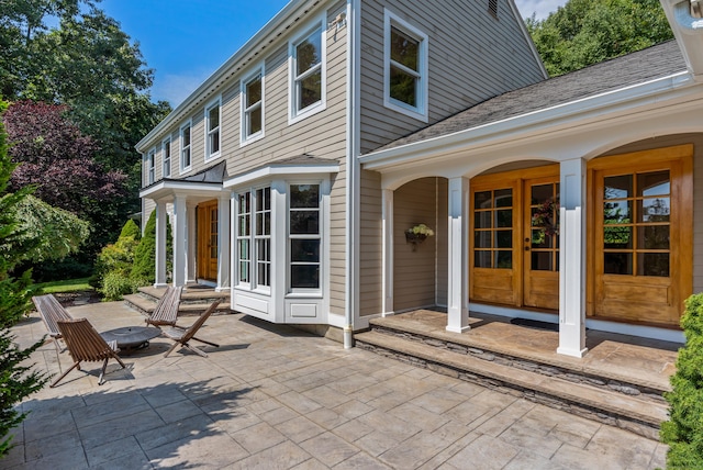 607 Tolland Stage Rd, Tolland, CT 06084 - view of patio with french doors