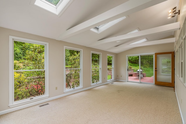 607 Tolland Stage Rd, Tolland, CT 06084 - unfurnished sunroom with a skylight